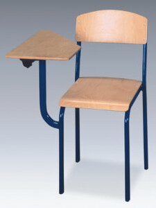 Krzesło szkolne z pulpitem