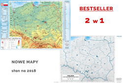 DUO Polska fizyczna z elementami ekologii / mapa hipsometryczna ćwiczeniowa - mapa ścienna