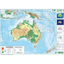 MAPA ŚCIENNA AUSTRALII FIZYCZNA