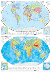 DUO Świat polityczny / fizyczny z elementami ekologii - dwustronna mapa ścienna