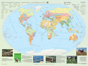 Mapa gospodarcza świata - rolnictwo i użytkowanie gleby - mapa ścienna