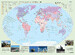 Mapa gospodarcza świata - surowce, przemysł i energetyka - mapa ścienna