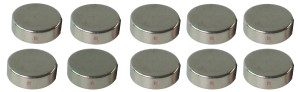 Zestaw 10 magnesów neodymowych 10x5mm
