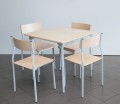 Zestaw do stołówki świetlicy czytelni szkolne stolik oraz 4 krzesła Nysa