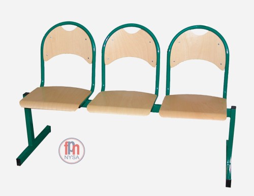 Ławka korytarzowa z oparciem poczekalni