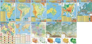 Zestaw 11 plansz do nauki geografii – mapy