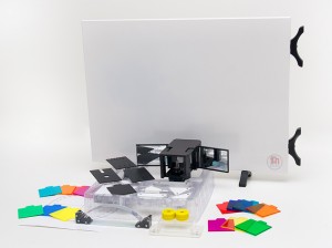 Zestaw magnetyczny do optyki geometrycznej RGB z oświetleniem halogenowym