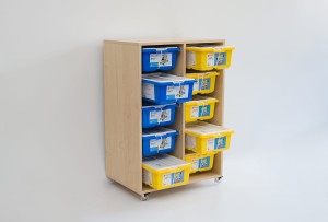 Mobilna szafka w komplecie z 10 zestawami klocków LEGO