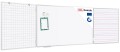 Tablica biała szkolna suchościeralna magnetyczna typu "tryptyk" 100x170 // 340 cm z NADRUKIEM kratka oraz trójlinia