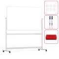 Tablica mobilna dwustronna obrotowa suchościeralna magnetyczna 120x90 cm