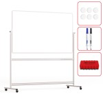 Tablica mobilna dwustronna obrotowa suchościeralna magnetyczna 200x100 cm