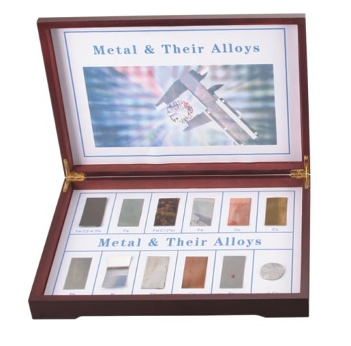 Typy metali stopy metali 12 płytek