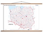 Mapa konturowa Polski 160 x 200 cm