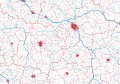 Mapa konturowa Polski administracyjna ćwiczeniowa mapa ścienna