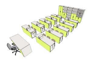 Pracownia fizyczna 30-stanowiskowa  / nadstawki z zasilaczami /