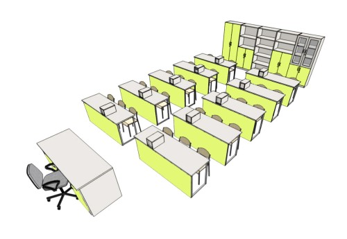 Pracownia fizyczna 30-stanowiskowa / nadstawki z zasilaczami /