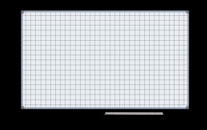 Tablica suchościeralna magnetyczna biała 170x100 cm z nadrukiem - kratka