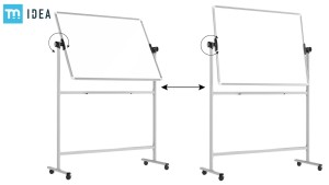 Tablica mobilna TM IDEA® dwustronna obrotowa suchościeralna magnetyczna 170x100 cm – seria FLEX