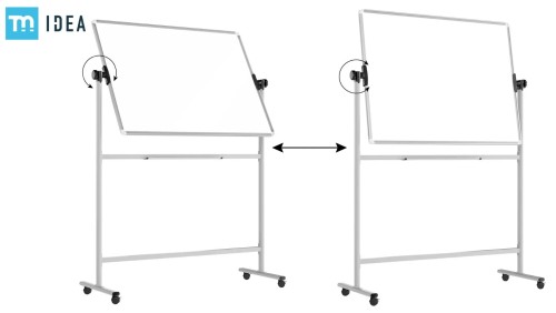 Tablica mobilna dwustronna obrotowa suchościeralna magnetyczna 170x100 cm