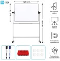 Tablica mobilna TM IDEA® dwustronna obrotowa suchościeralna magnetyczna 200x100 cm – seria FLEX