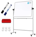 Tablica mobilna TM IDEA® dwustronna obrotowa suchościeralna magnetyczna 200x100 cm – seria FLEX