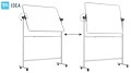 Tablica mobilna TM IDEA® dwustronna obrotowa suchościeralna magnetyczna 200x100 cm – seria FLEX
