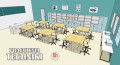stoły laboratoria przyszłości - przykładowa wizualizacja wyposażenia stanowisk