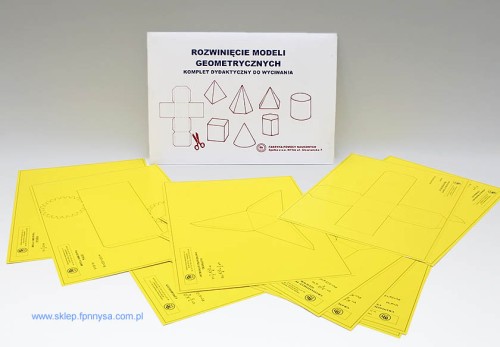 Rozwinięcie modeli geometrycznych pomoc dydaktyczna siatki  brył do wycinania