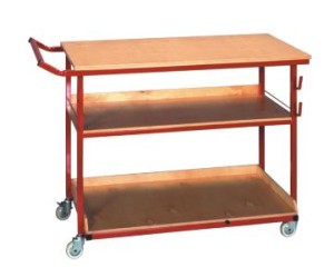 WÓZEK DO PRACOWNI TECHNICZNO - FIZYCZNEJ (półki z płyty meblowej)