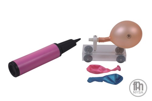 Model pojazdu z napędem odrzutowym III zasad dynamiki